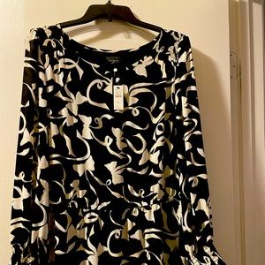 Brand New black and white nice summer dress Talbots
